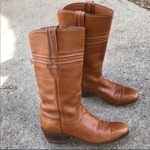 Vtg Lucchese Leather Women’s Cowboy Western Boots